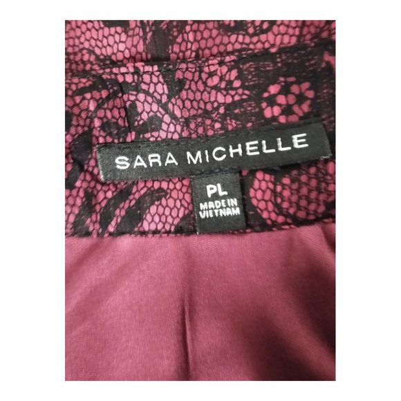 Sara Michelle Women's Raspberry and Black Blouse - Picture 4 of 4